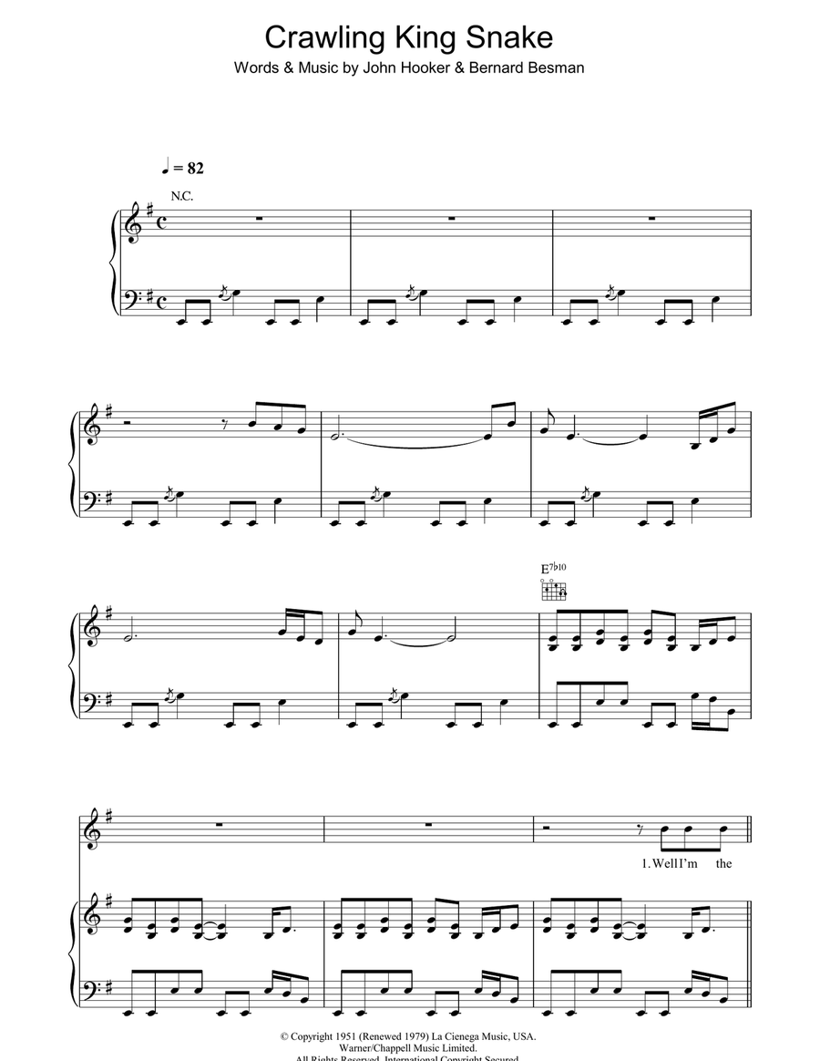 Crawling King Snake Guitar scores gallery preview page 1
