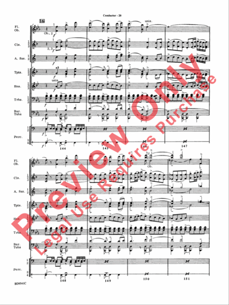Alvamar Overture Concert Band scores gallery preview page 22