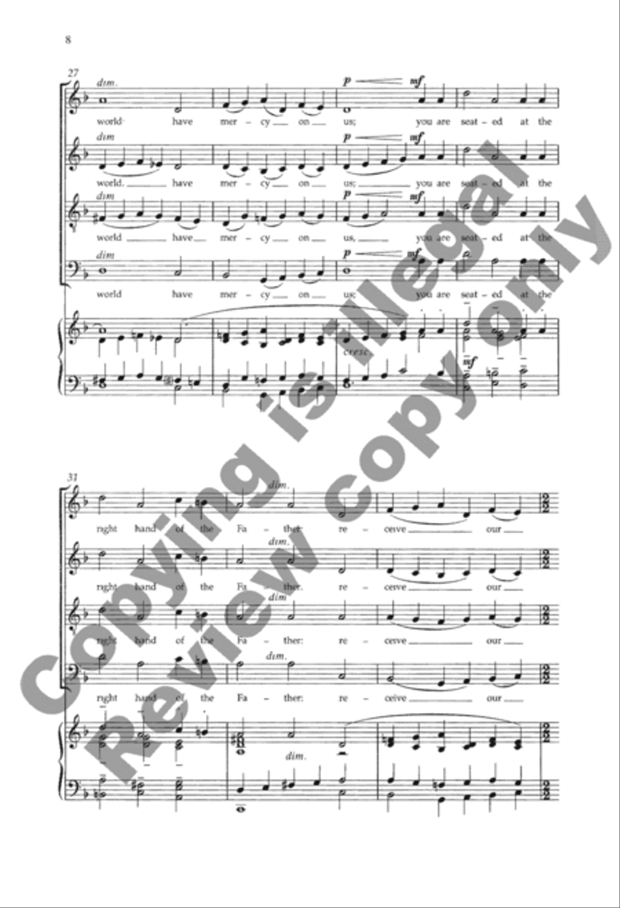 Mass of the Holy Trinity 4-Part scores gallery preview page 8