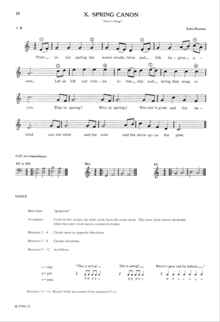 Seasonal Canons and Partner Songs Unison Choir scores gallery preview page 13