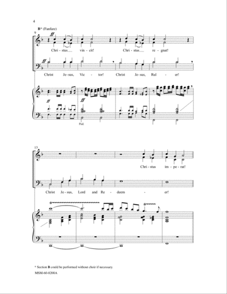 To Jesus Christ, Our Sovereign King (Choral Score)