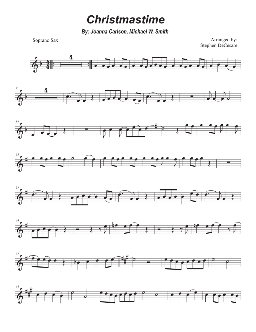 Christmastime Soprano Saxophone scores gallery preview page 4