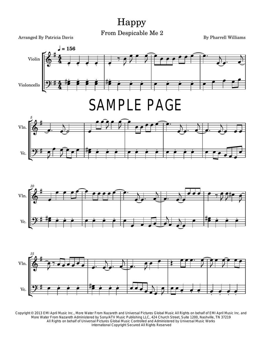 Happy String Duet scores gallery preview page 1