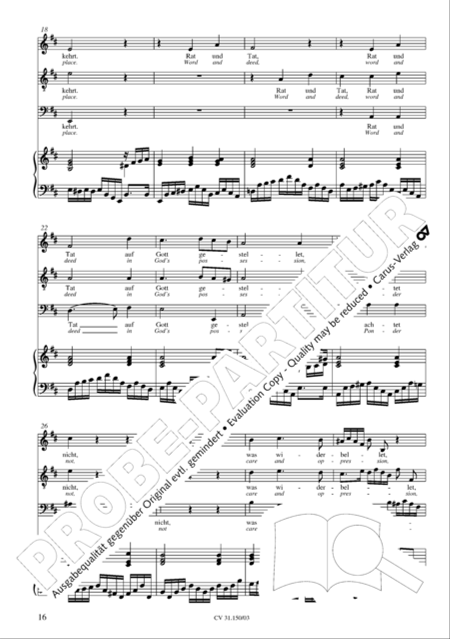 O my Lord, I long for thee (Nach dir, Herr, verlanget mich) 4-Part scores gallery preview page 17