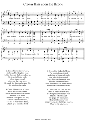Crown Him upon the throne. A new tune to a wonderful old hymn.