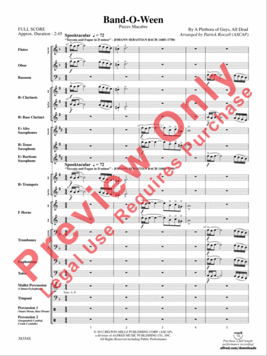 Band-O-Ween Concert Band scores gallery preview page 4