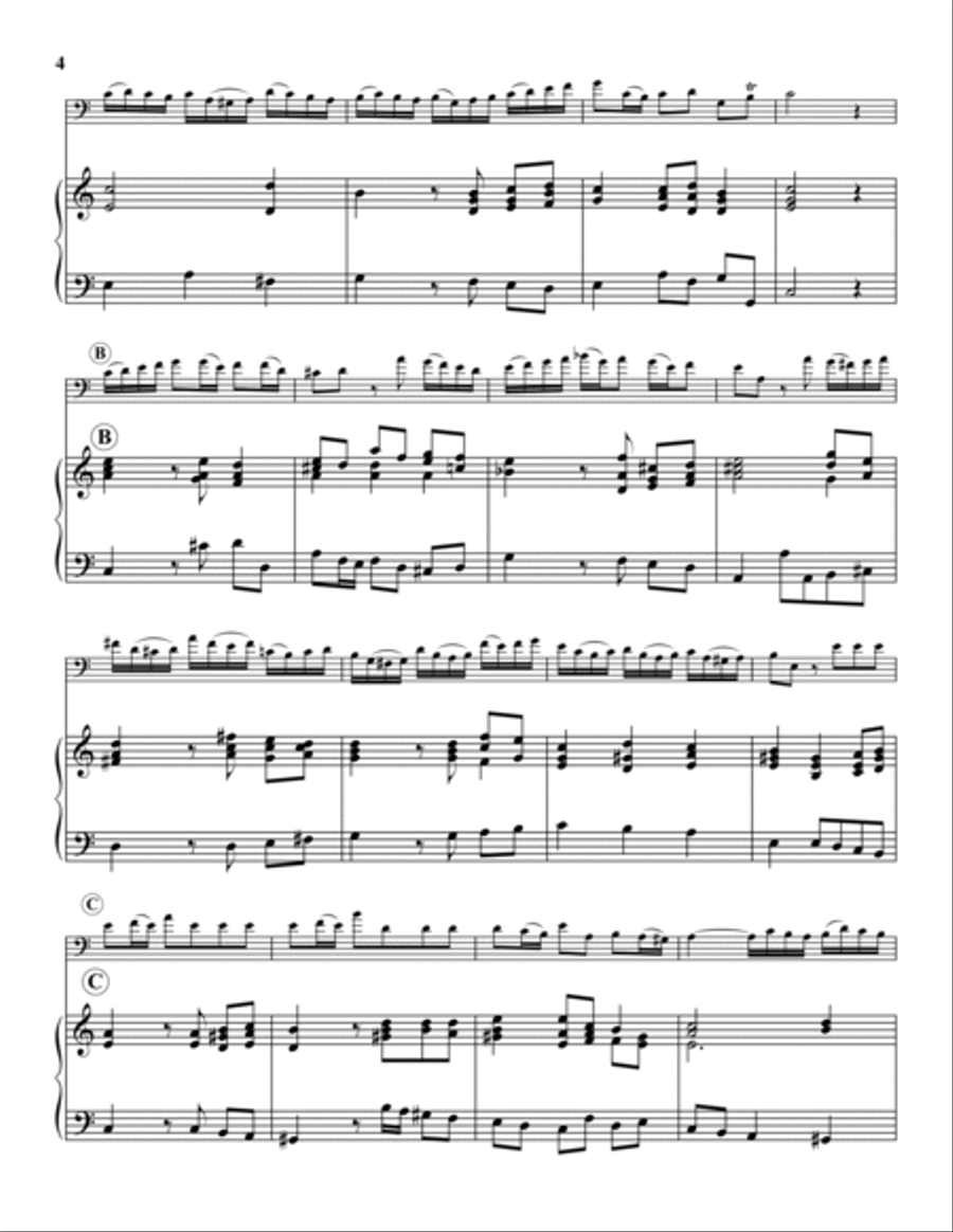 Sonata in a minor Euphonium scores gallery preview page 4