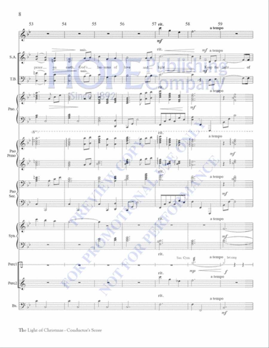 The Light of Christmas Choir scores gallery preview page 9