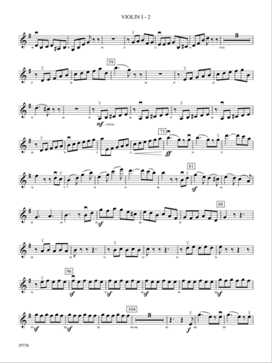 Italian Symphony (First Movement): 1st Violin String Orchestra scores gallery preview page 2