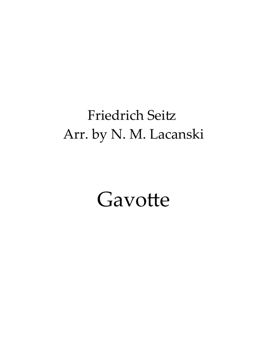 Gavotte Gavotte Flute Solo scores gallery preview page 1