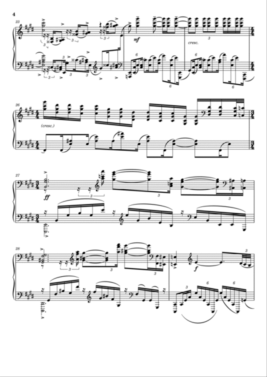Rachmaninoff - Etudes-tableaux, Op.33 No.8 Grave - Original For Piano Solo Piano Method scores gallery preview page 4