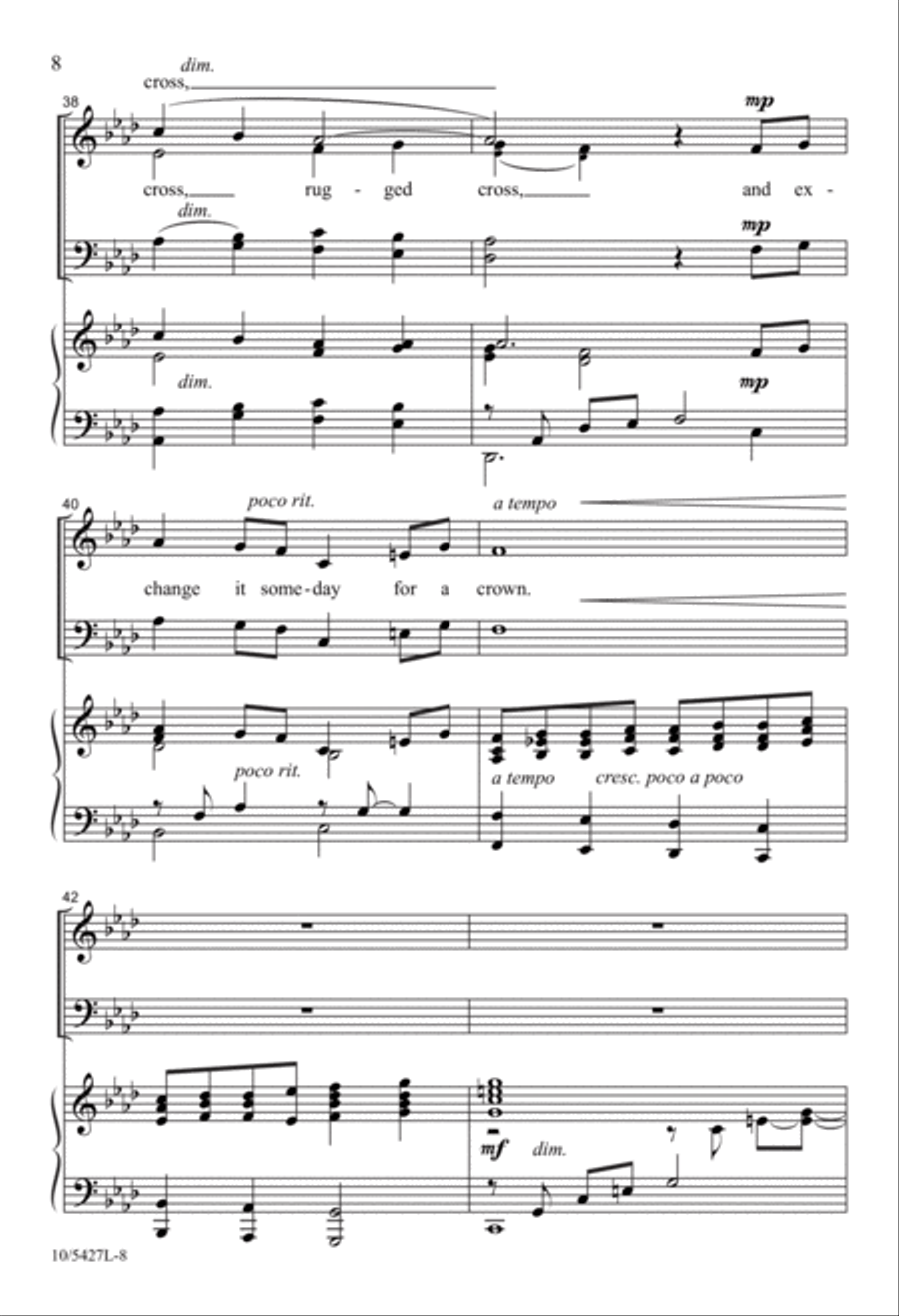 On a Hill Far Away 4-Part scores gallery preview page 8