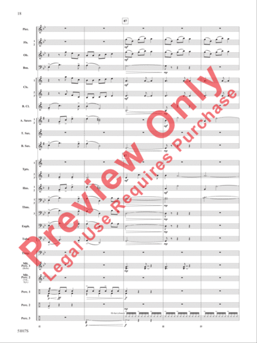 Lucid Dreams Concert Band scores gallery preview page 19