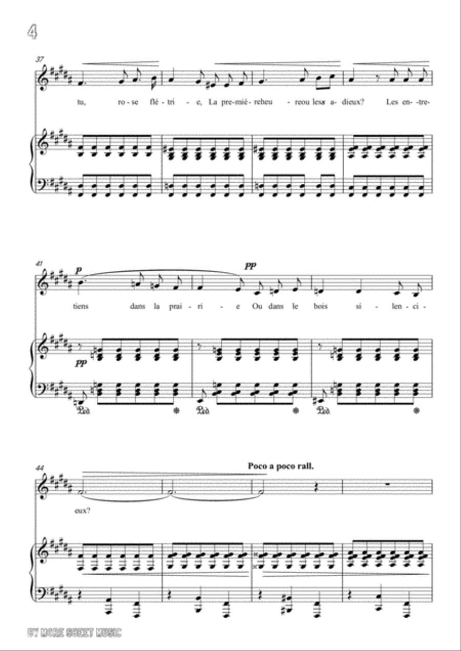 Viardot-Fleur desséchée in B Major,for Voice and Piano