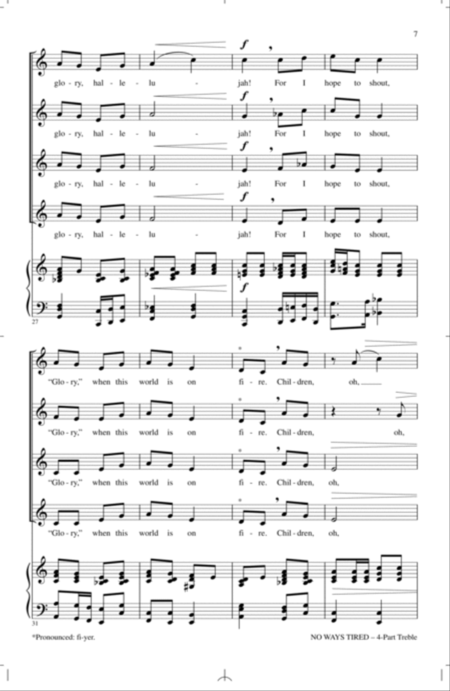 No Ways Tired (arr. Rollo Dilworth) 4-Part scores gallery preview page 5