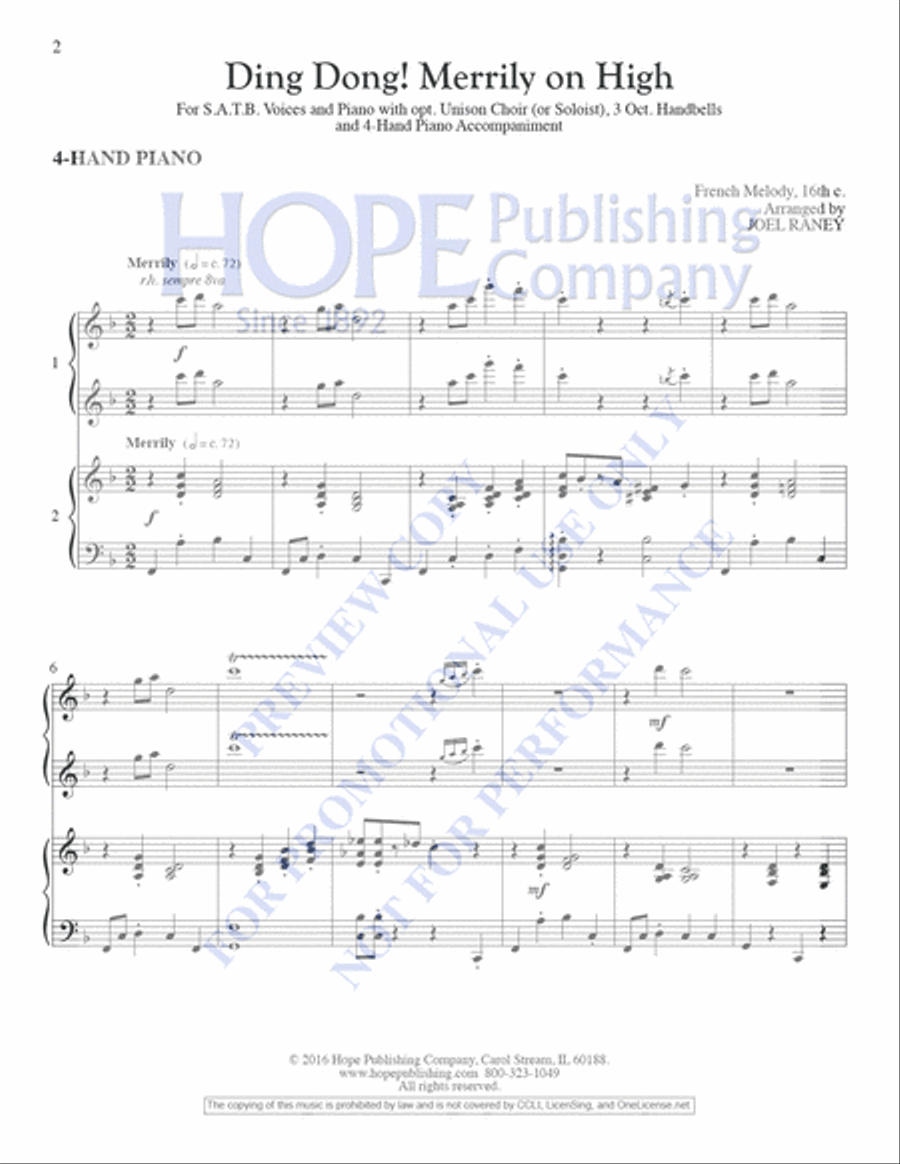 Ding Dong! Merrily on High 4-Part scores gallery preview page 2