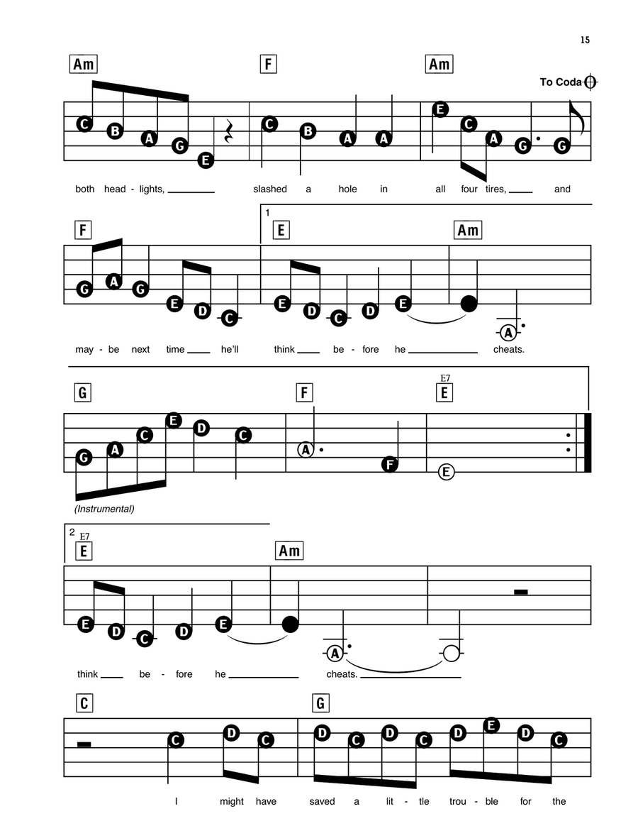 Before He Cheats Electronic Keyboard scores gallery preview page 3