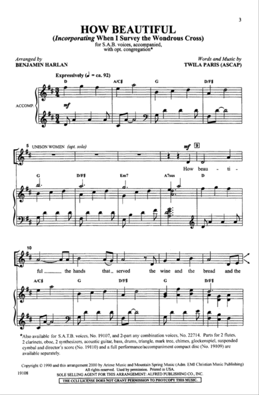 How Beautiful 3-Part scores gallery preview page 2