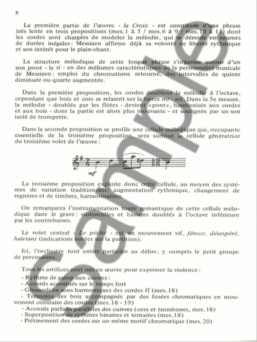 L'oeuvre Pour Orchestre D'olivier Messiaen (book) Collection / Songbook scores gallery preview page 2