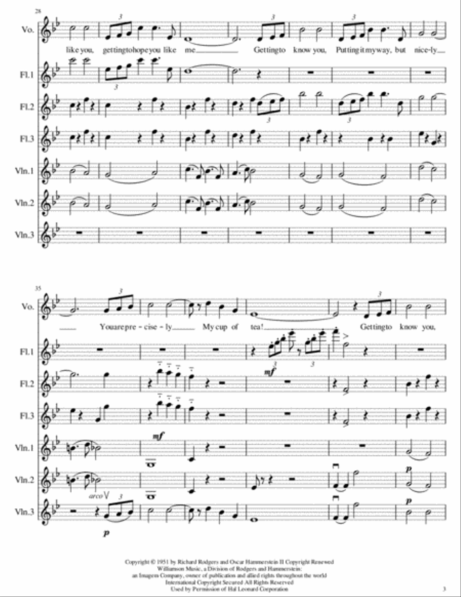Getting To Know You Choir scores gallery preview page 3