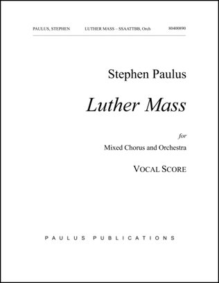 Book cover for Luther Mass - Piano/Vocal