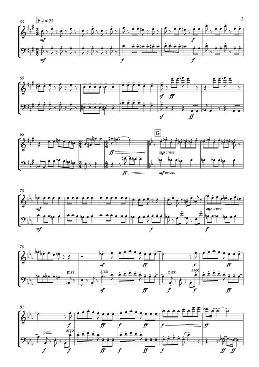 Bohemian Rhapsody String Duet scores gallery preview page 4