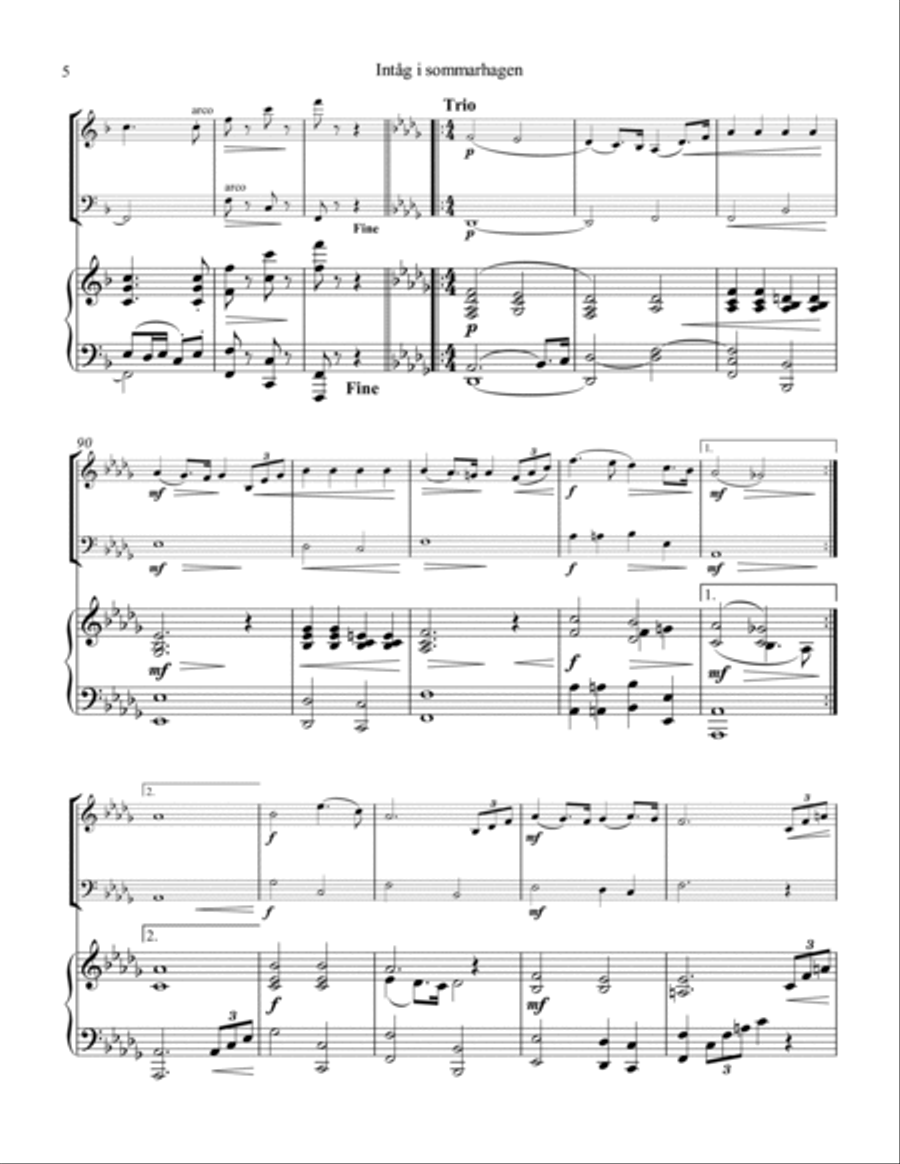 Intåg i sommarhagen for piano trio Piano Trio scores gallery preview page 6