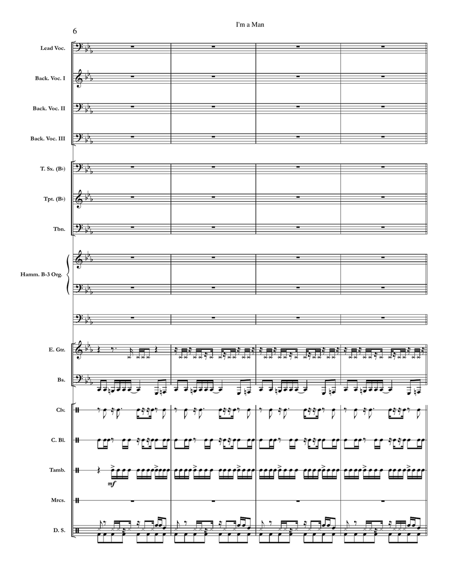 I'm A Man Small Ensemble scores gallery preview page 6