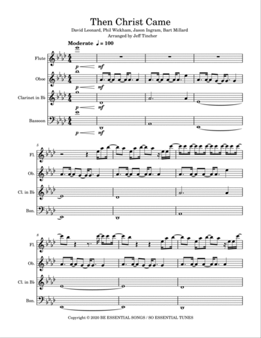 Then Christ Came Woodwind Quartet scores gallery preview page 2
