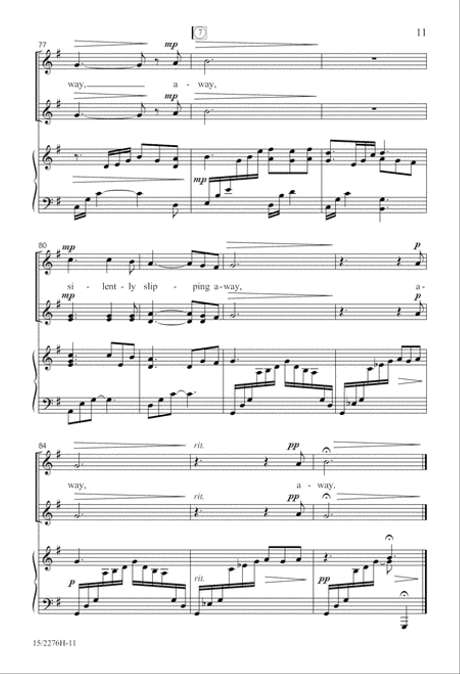 The Night Shall Be Filled with Music SSA scores gallery preview page 12