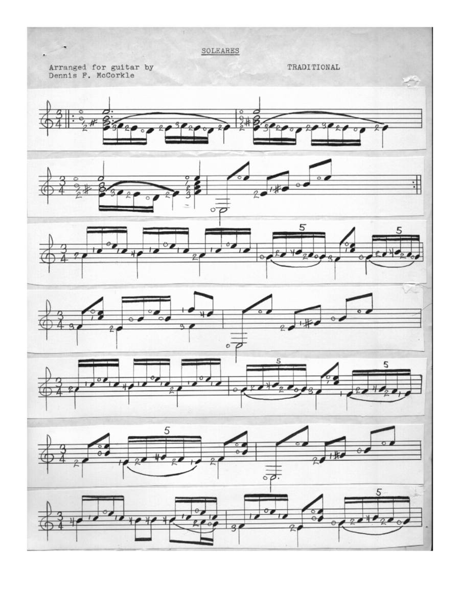 Soleares Acoustic Guitar scores gallery preview page 1