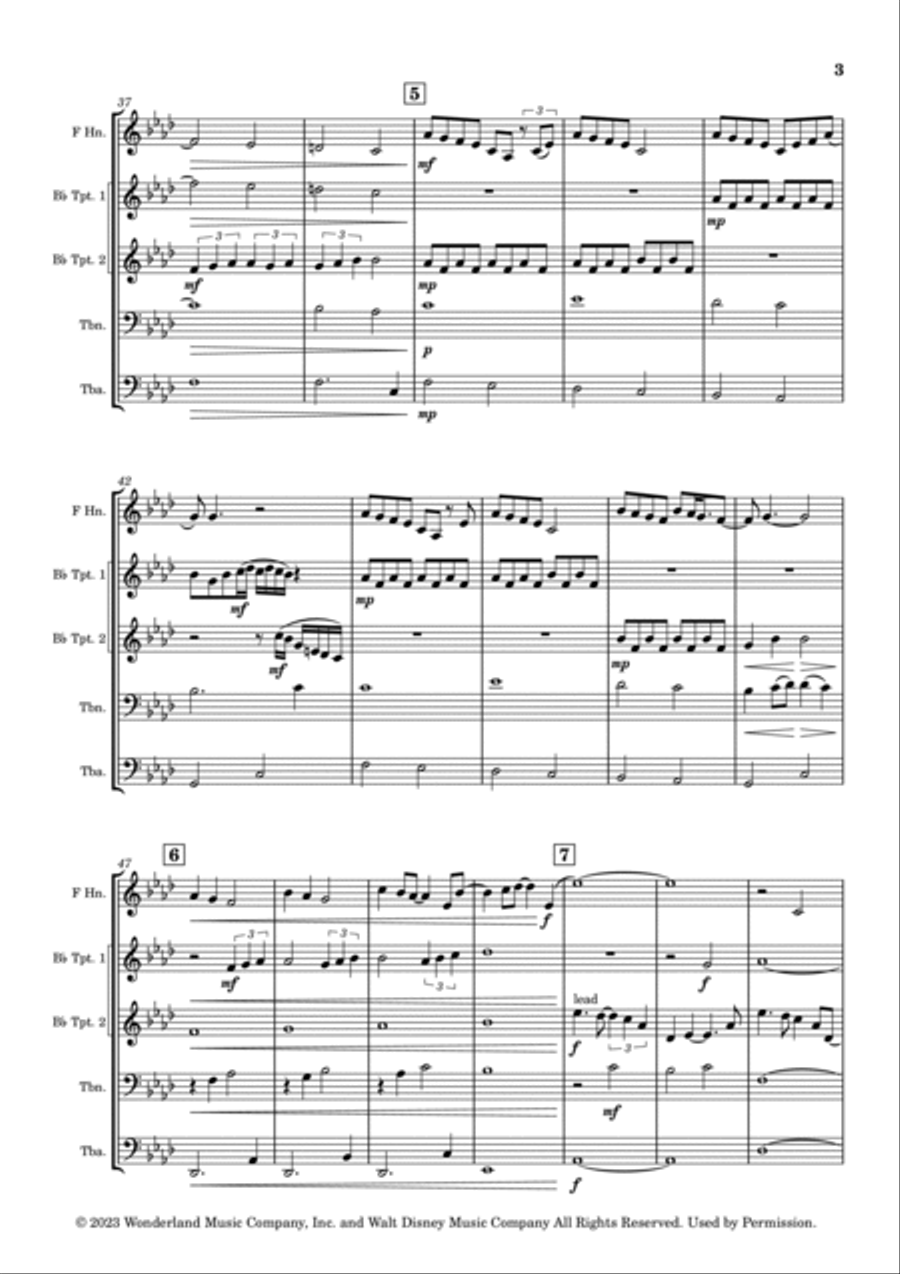 Wild Uncharted Waters Brass Quintet scores gallery preview page 3