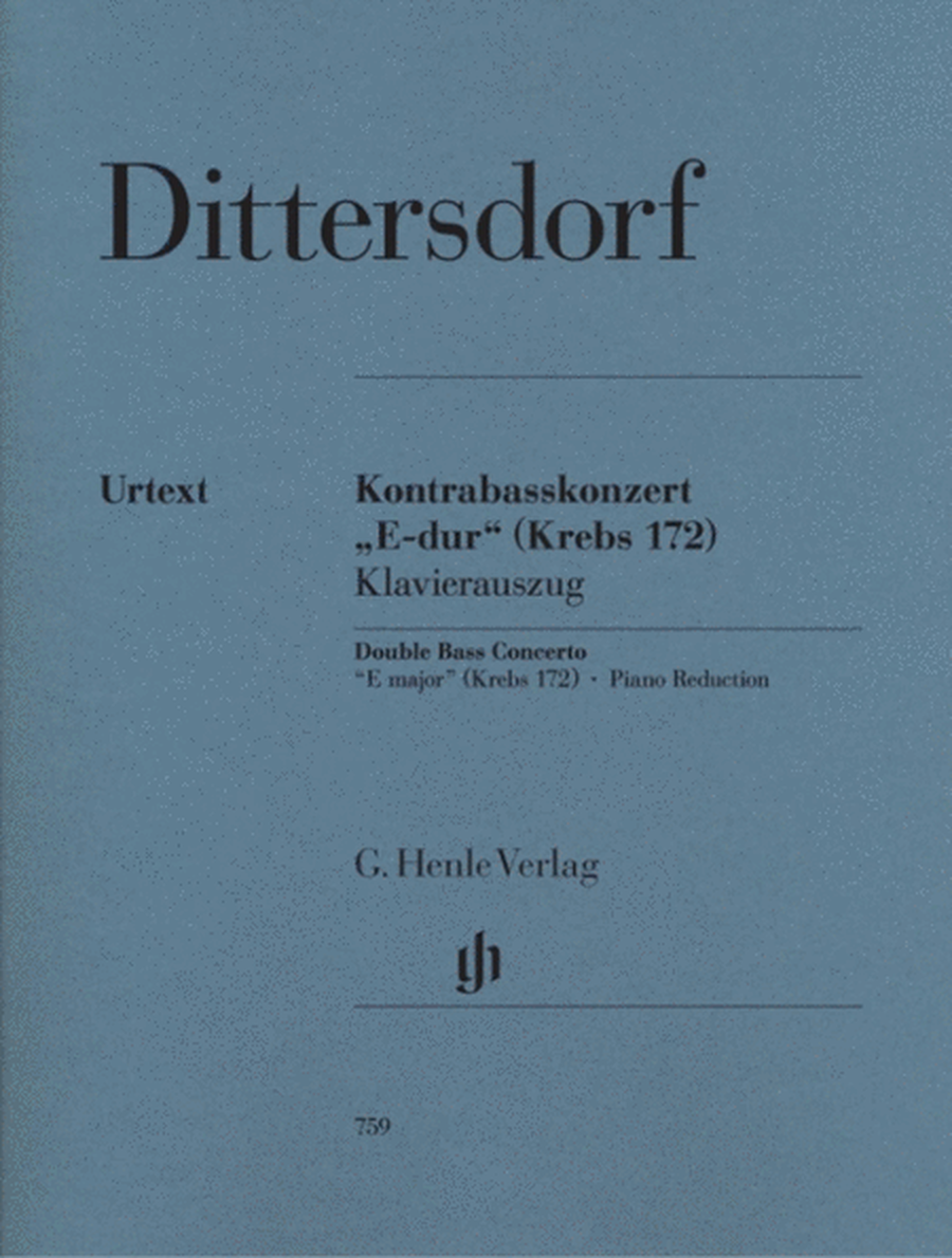 Dittersdorf - Concerto E Major Krebs 172 Double Bass/Piano