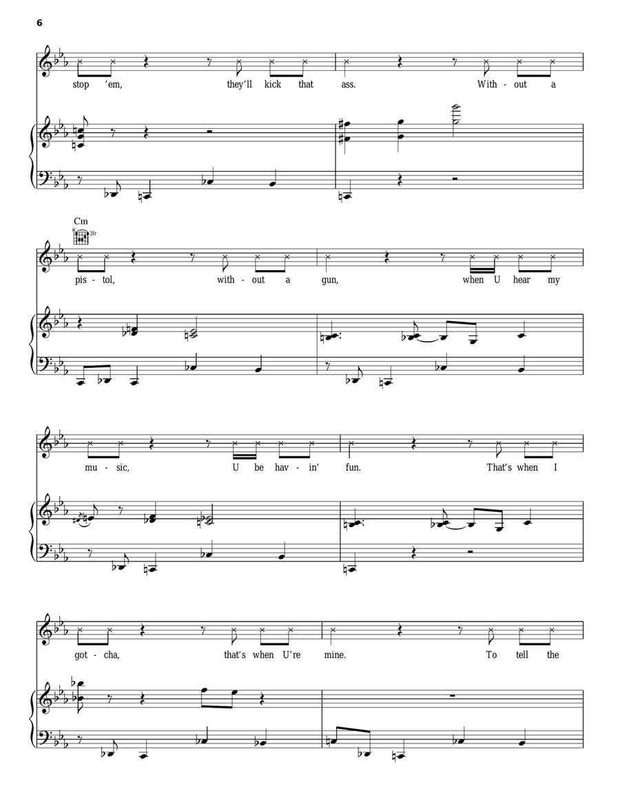 My Name Is Prince Piano, Vocal, Guitar scores gallery preview page 6