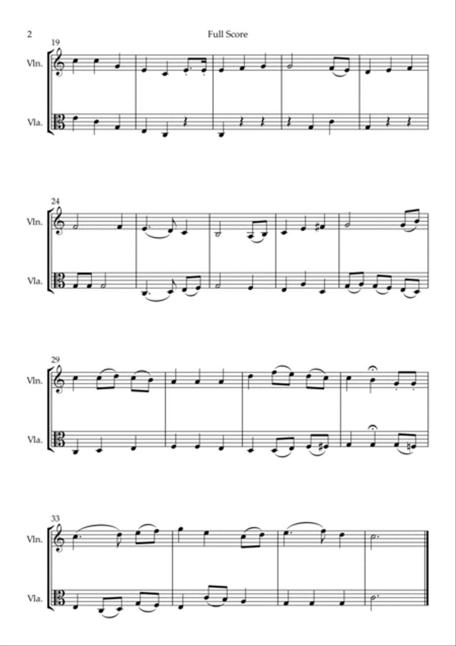 The Star Spangled Banner (USA National Anthem) for Violin & Viola Duo The Star Spangled Banner (USA National Anthem) for Violin & Viola Duo String Duet scores gallery preview page 2