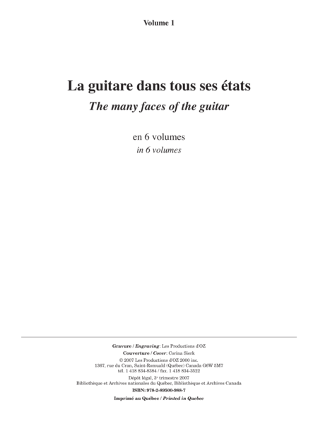 La guitare dans tous ses états, vol. 1