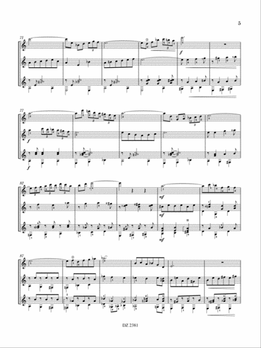 Paseo por Sevilla Guitar Ensemble scores gallery preview page 5