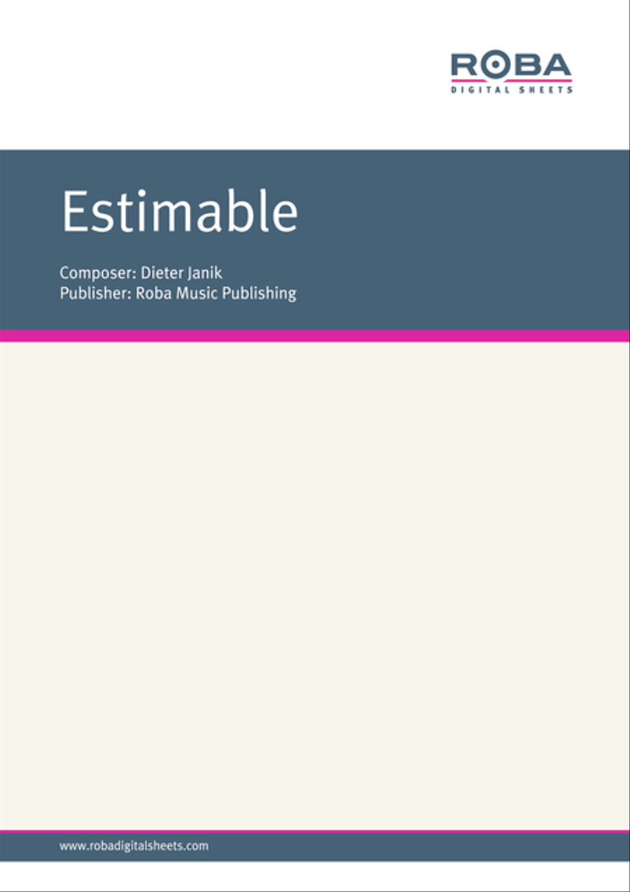 Estimable Estimable Piano Solo scores gallery preview page 1