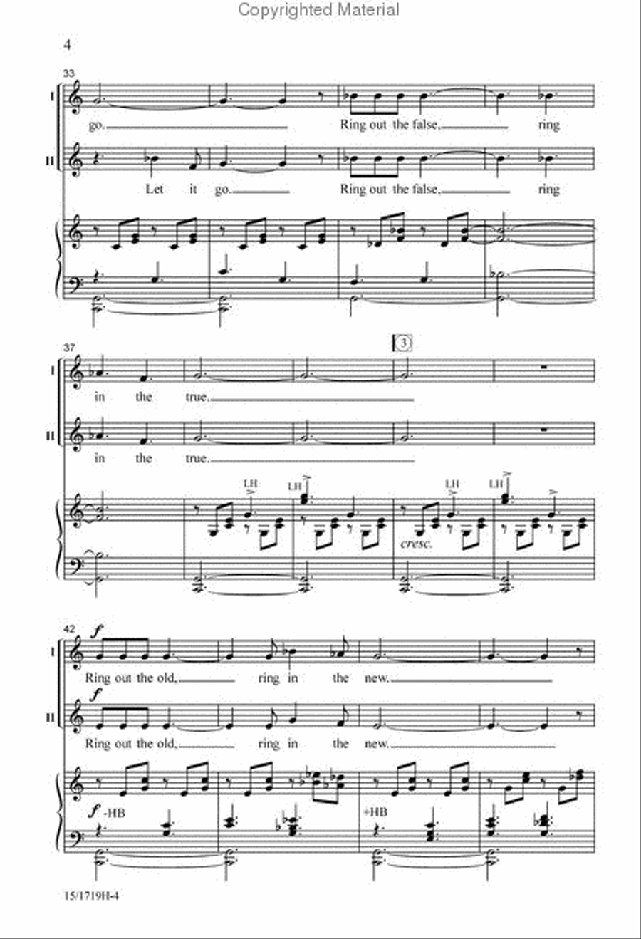Ring Out, Wild Bells 2-Part scores gallery preview page 5