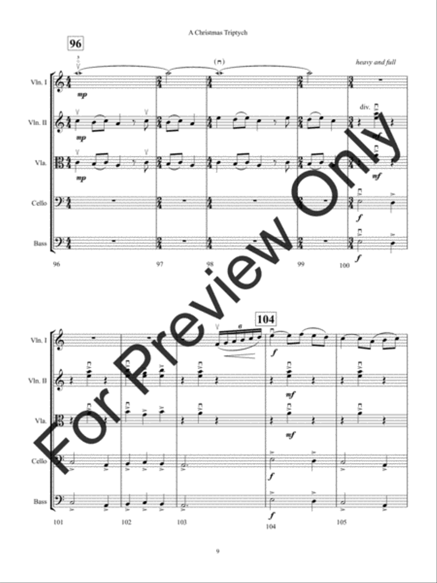 A Christmas Triptych A Christmas Triptych String Orchestra scores gallery preview page 12