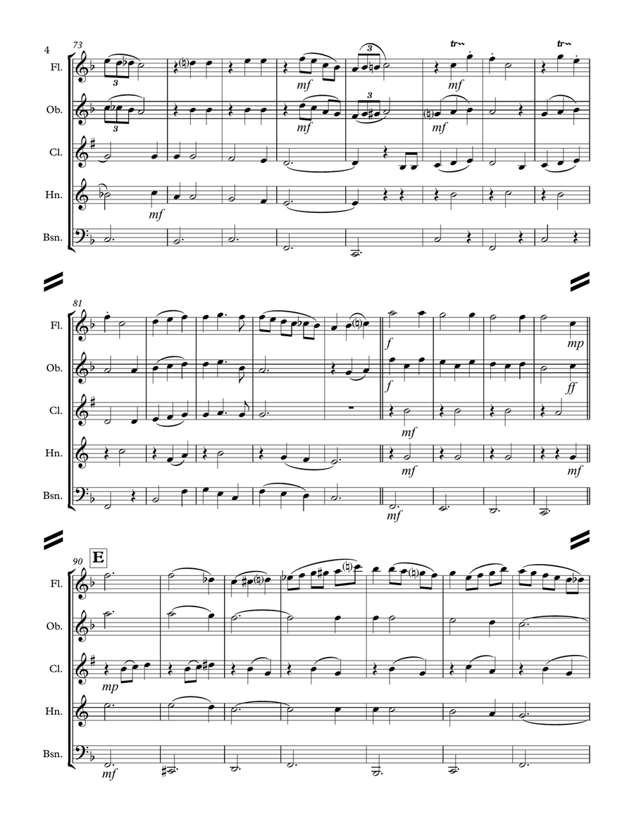 Irish Folksong Suite (for Woodwind Quintet) Woodwind Quintet scores gallery preview page 5