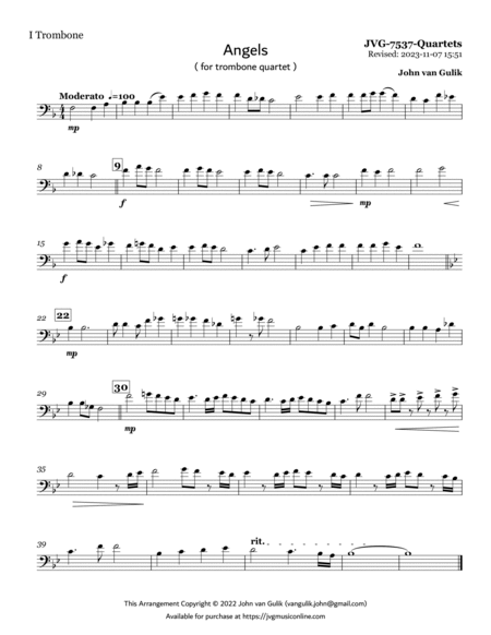 Angels - Trombone Quartet image number null