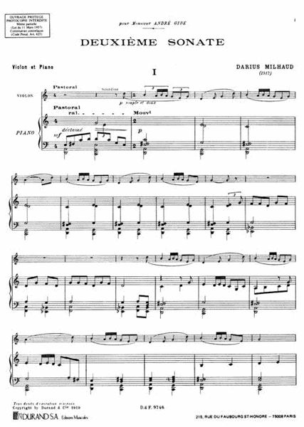 Sonata No. 2 for Violin and Piano image number null
