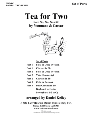 Book cover for Tea for Two for String Trio (or Wind Trio or Mixed Trio) Music for Three