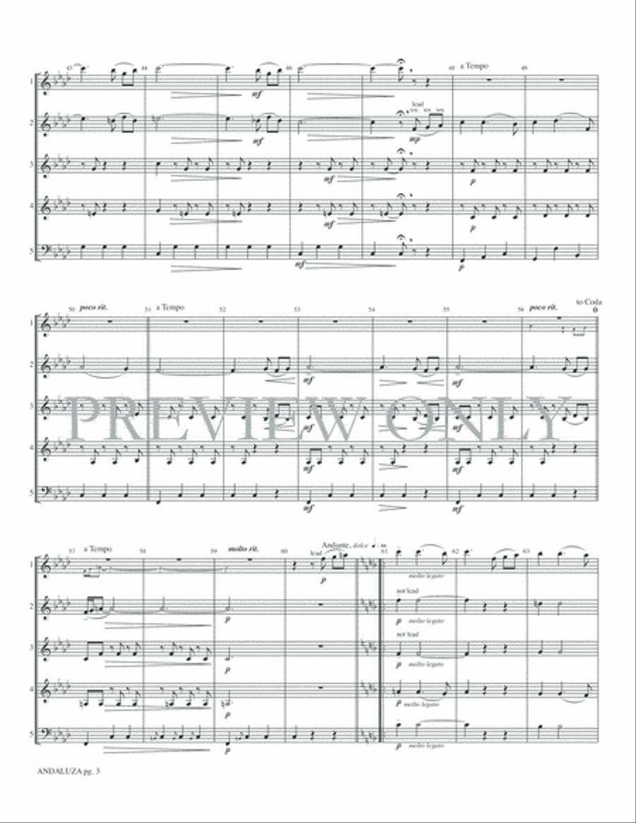 Andaluza Woodwind Ensemble scores gallery preview page 5