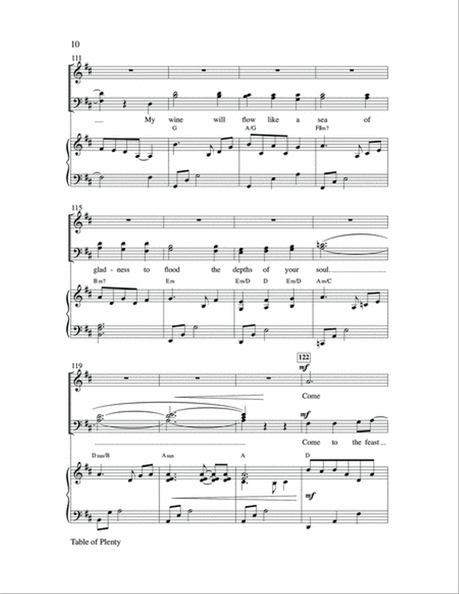 Table of Plenty 4-Part scores gallery preview page 10