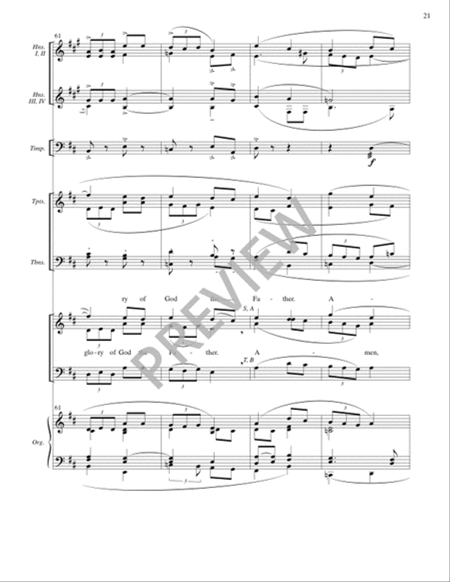 Mass for the City (Full Score) 4-Part scores gallery preview page 21