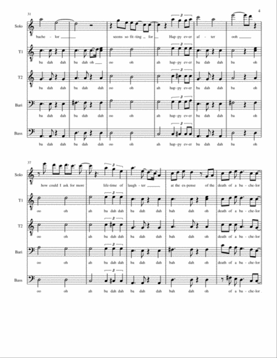 Death Of A Bachelor Death Of A Bachelor TTBB scores gallery preview page 4