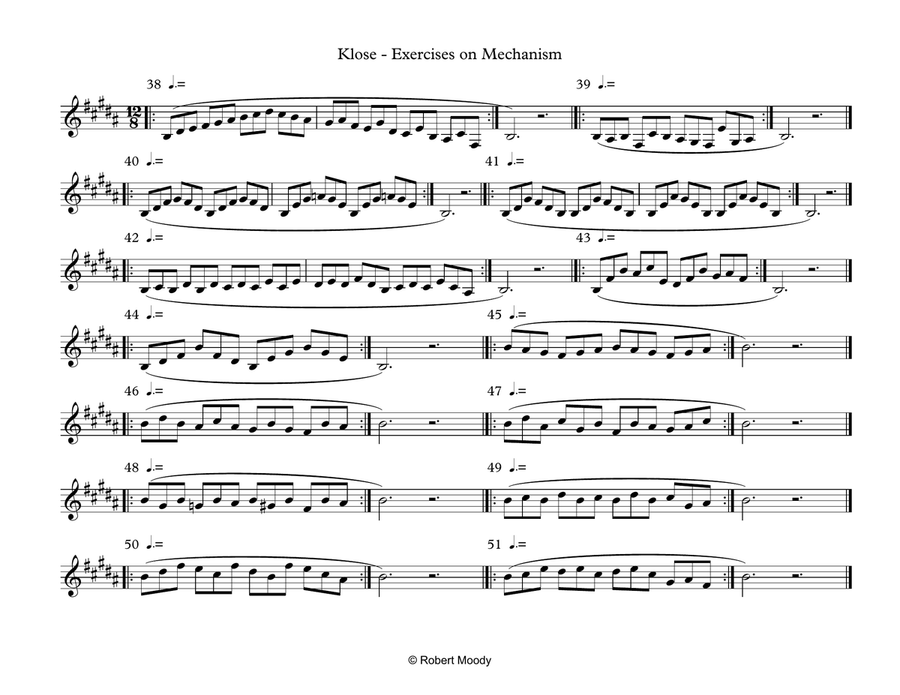 Klose B Major Clarinet Solo scores gallery preview page 4
