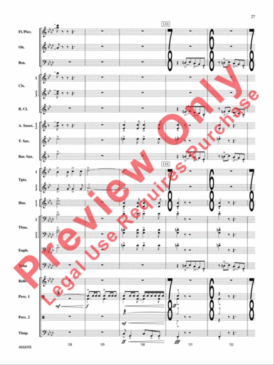 Oracles of the Sirocco Concert Band scores gallery preview page 28